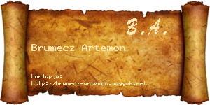 Brumecz Artemon névjegykártya
